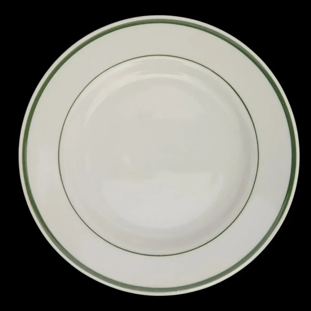 Mayer China Green Band Restaurant Ware Dessert Plate 6.5
